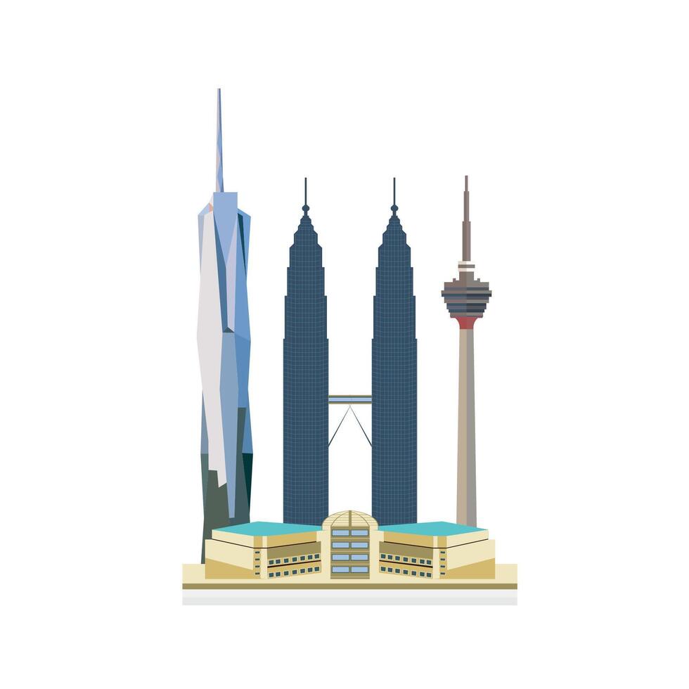 Malaysia Wolkenkratzer Vektor