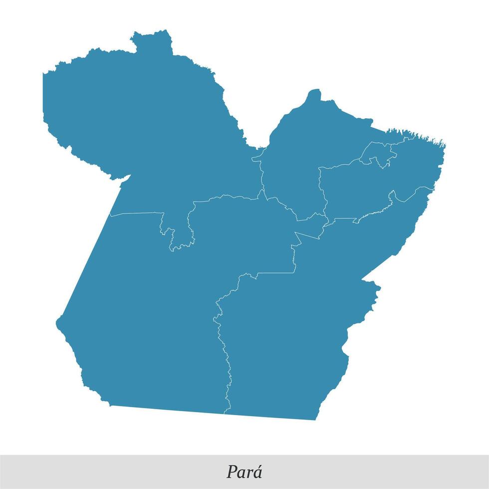 Karte von Abs ist ein Zustand von Brasilien mit Mesoregionen vektor