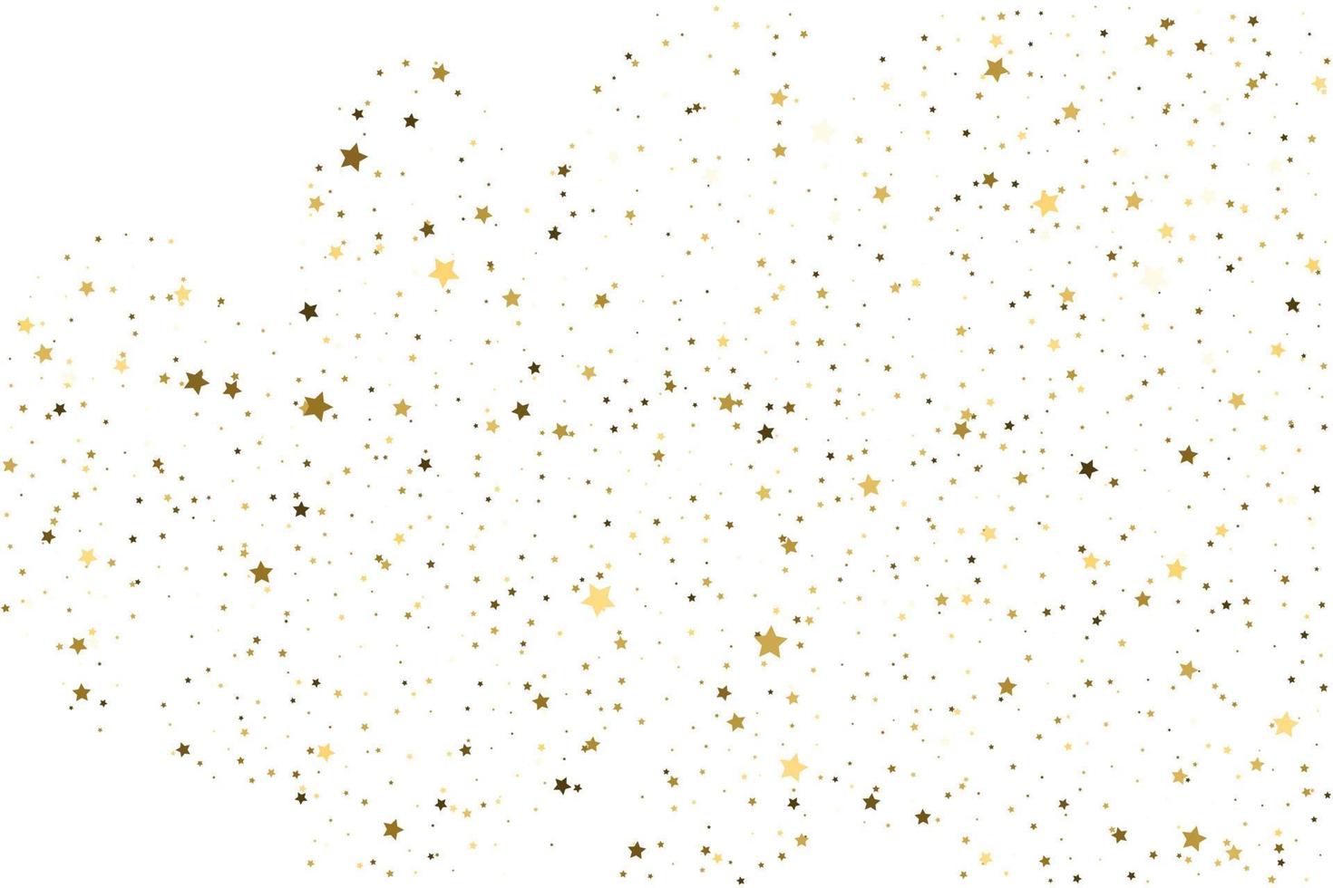 jul guld stjärnor. konfetti firande, fallande gyllene abstrakt dekoration för fest vektor