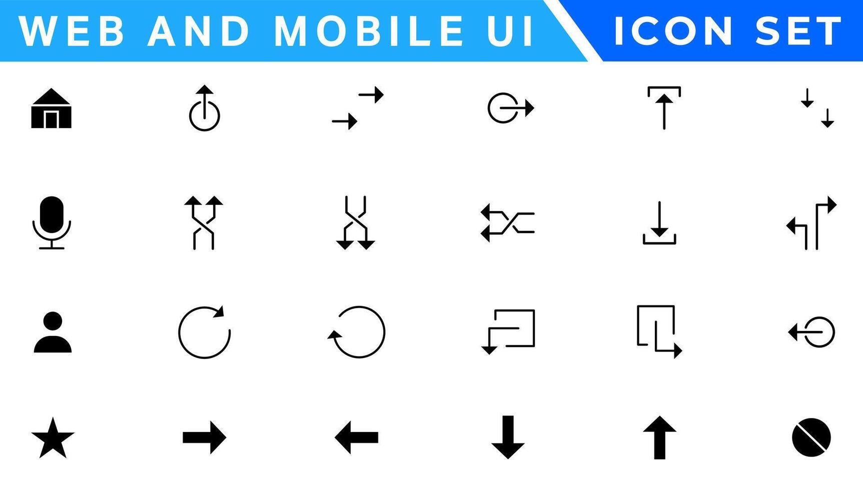 ui ikoner uppsättning. vektor. för mobil, webb, social media, företag. användare gränssnitt element för mobil app. enkel modern design. vektor