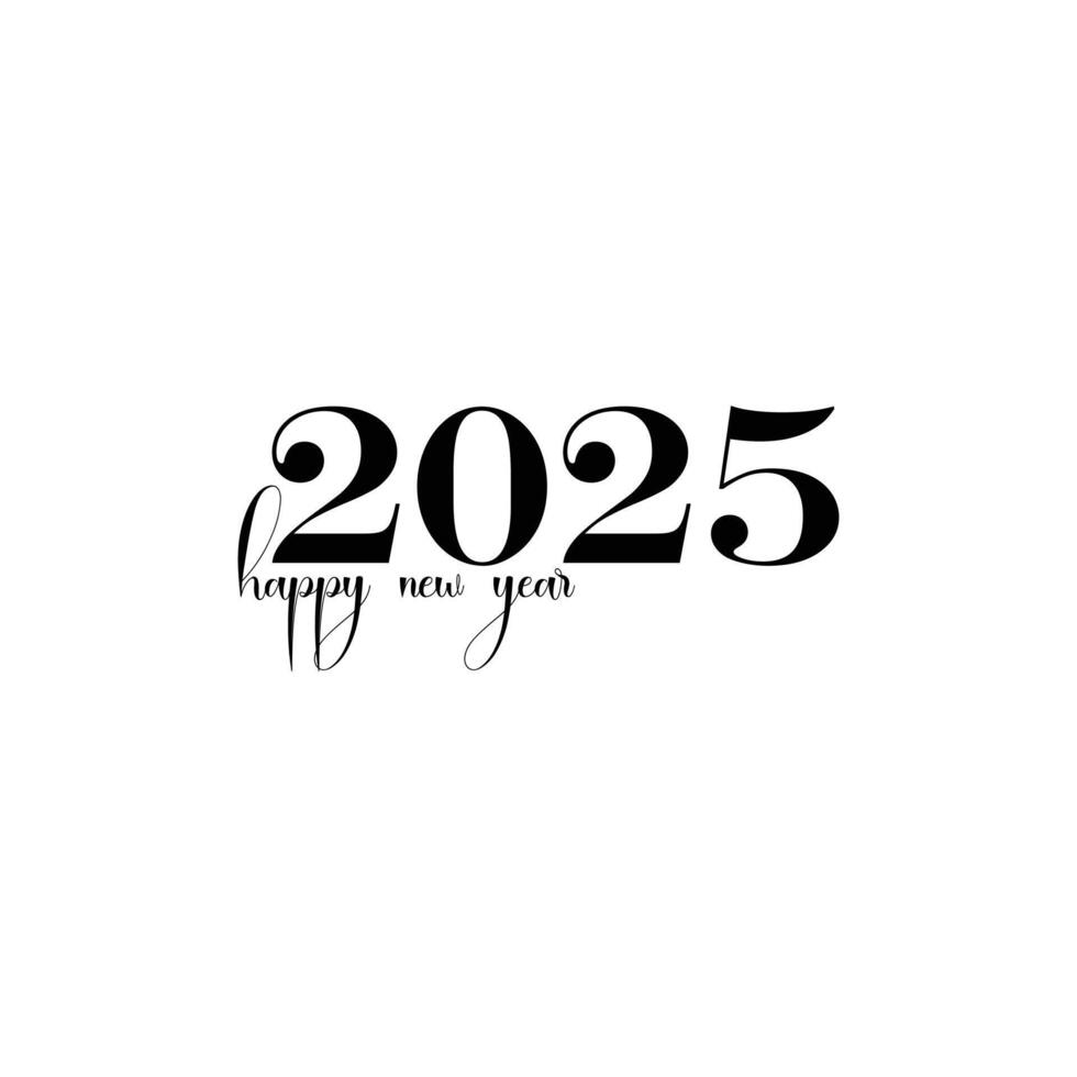 glücklich Neu Jahr 2025 modern Kunst Banner Vorlagegroß einstellen von 2025 glücklich Neu Jahr Logo Text Design. 2025 Nummer Design Vorlage. glücklich Neu Jahr 2025 mit Nummer auf Kunst Mauer Konzept. vektor