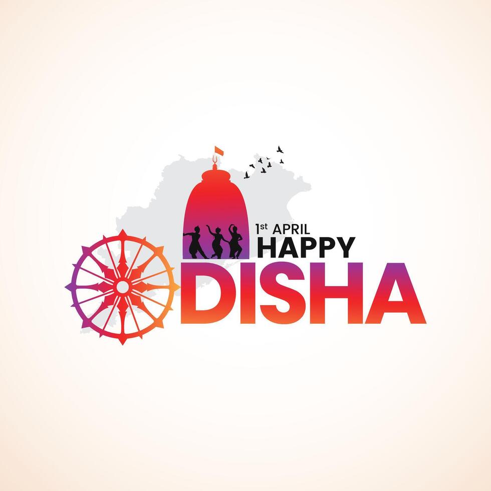 glücklich odisha Tag Schöne Grüße Entwürfe. gedenkt das Formation von das indisch Zustand von Odisha. glücklich odisha Diven, utkal Diven, Hindi Typografie Übersetzung glücklich odisha Diven im indisch Zustand vektor