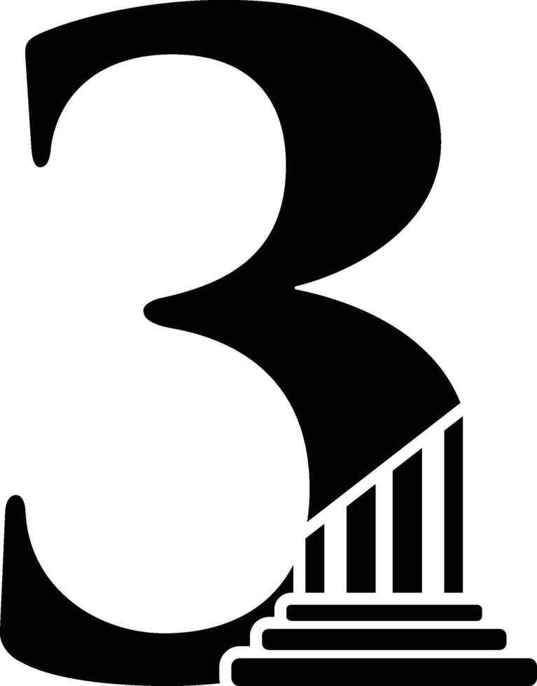 Nummer 3 Säule Gesetz Logo vektor