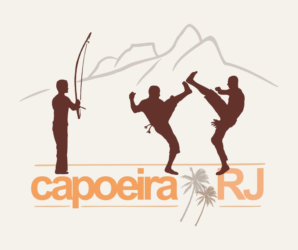 Capoeiristen im Rio de Janeiro. vektor