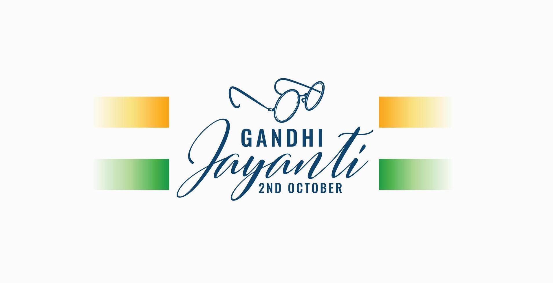 glücklich Gandhi Jayanti Hintergrund mit indisch Flagge Vektor Illustration