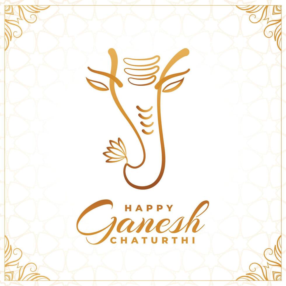 schön Herr Ganesha traditionell Einladung Karte Banner vektor
