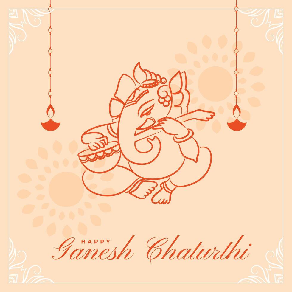 skön herre ganesha design för ganesh chaturthi festival vektor