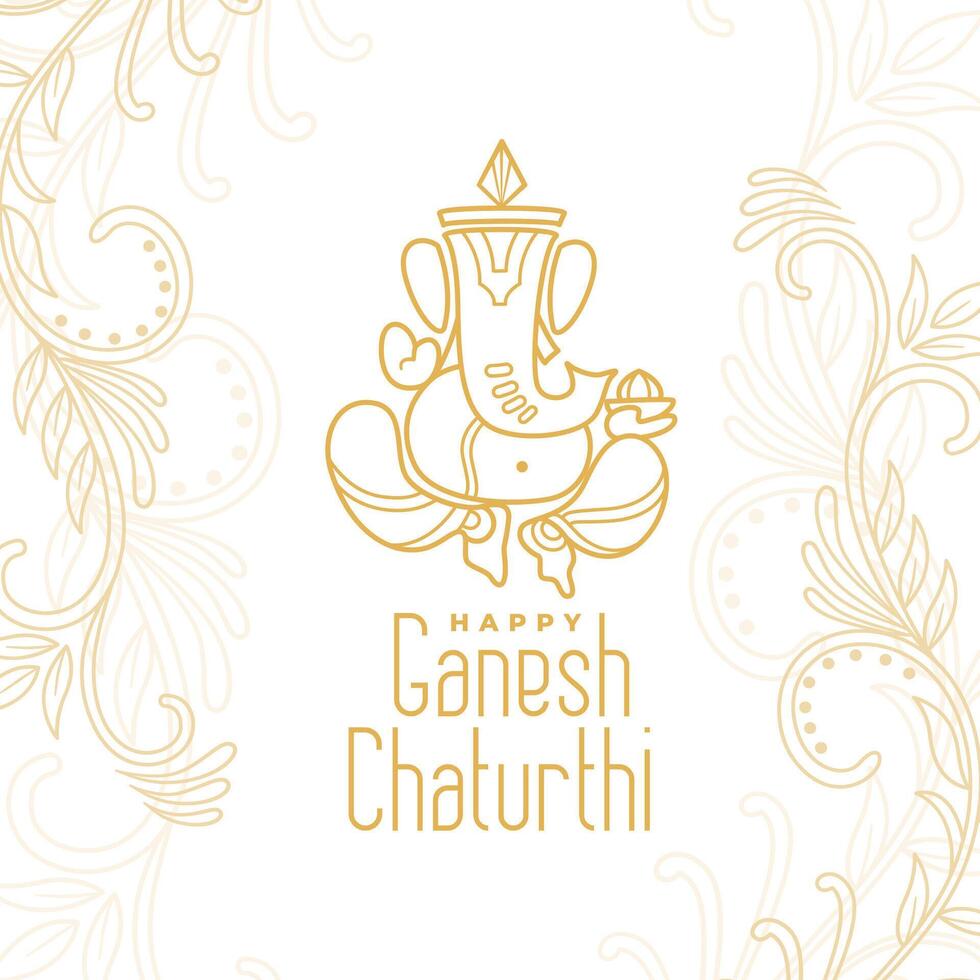 ethnisch Stil Hindu Gott Ganesha Design zum Ganesh Chaturthi vektor