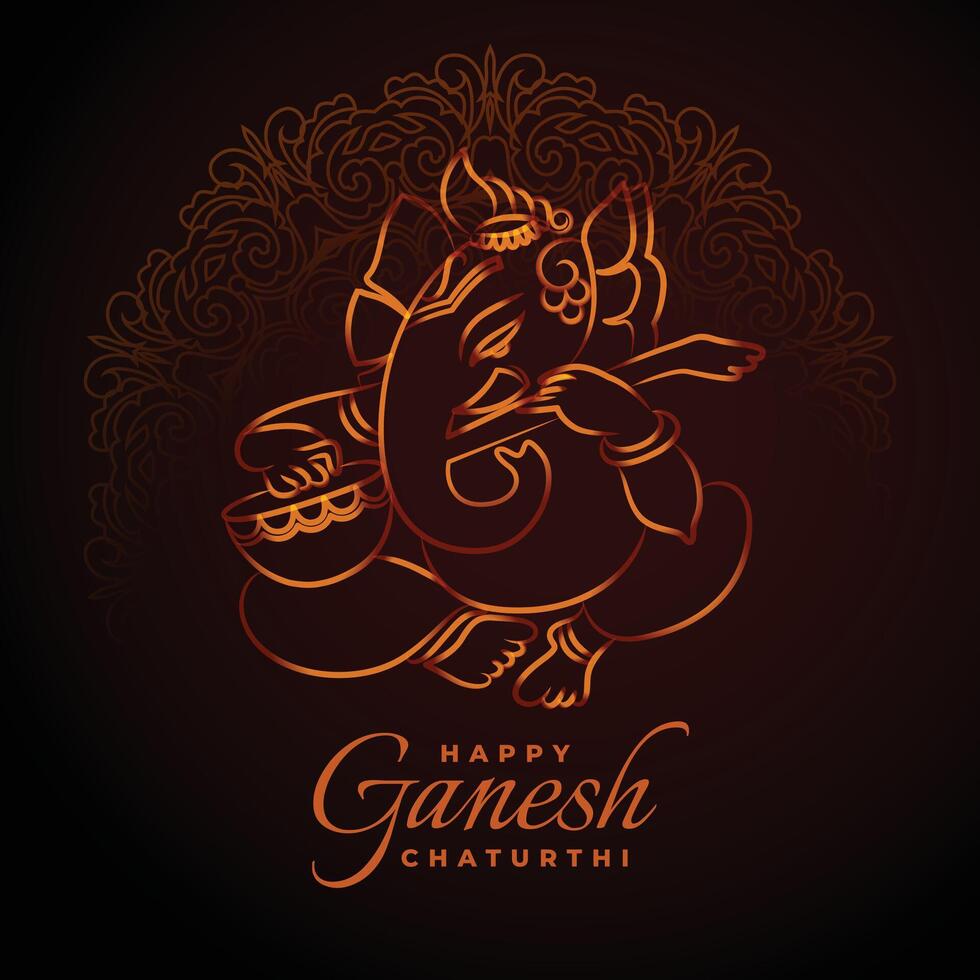 elegant Herr Ganesha Design zum indisch Festival Ganesh Chaturthi vektor