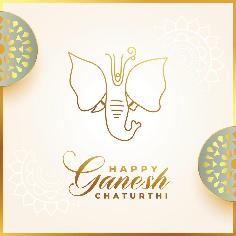 traditionell Herr Ganesh Chaturthi Festival Gruß Karte Banner vektor