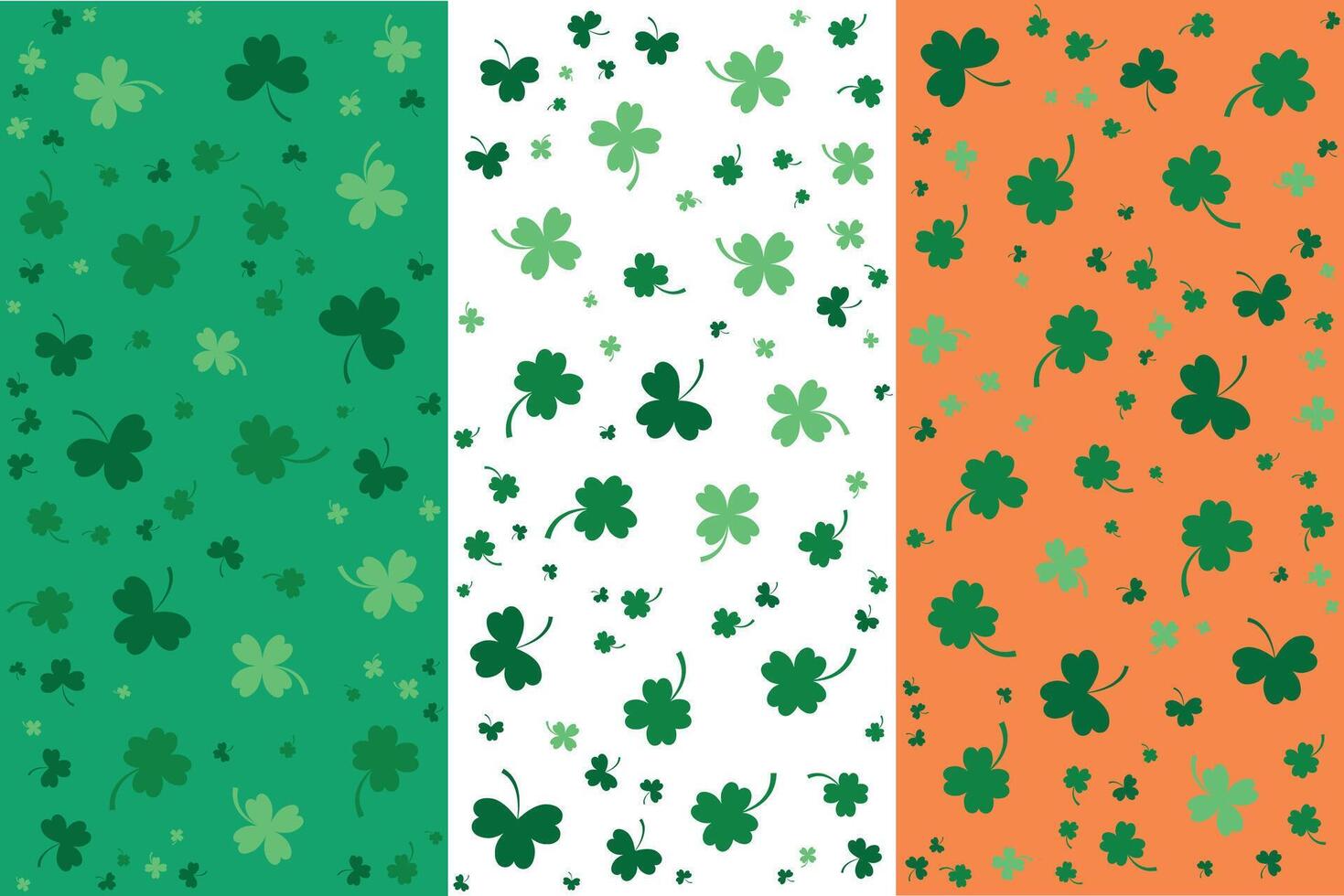 irisch Flagge Design mit Klee vektor
