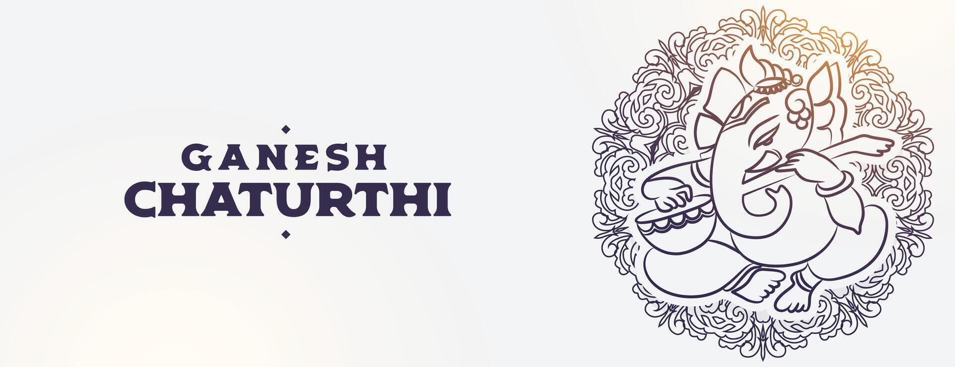 elegant Herr Ganesha Design zum indisch Festival Ganesh Chaturthi vektor