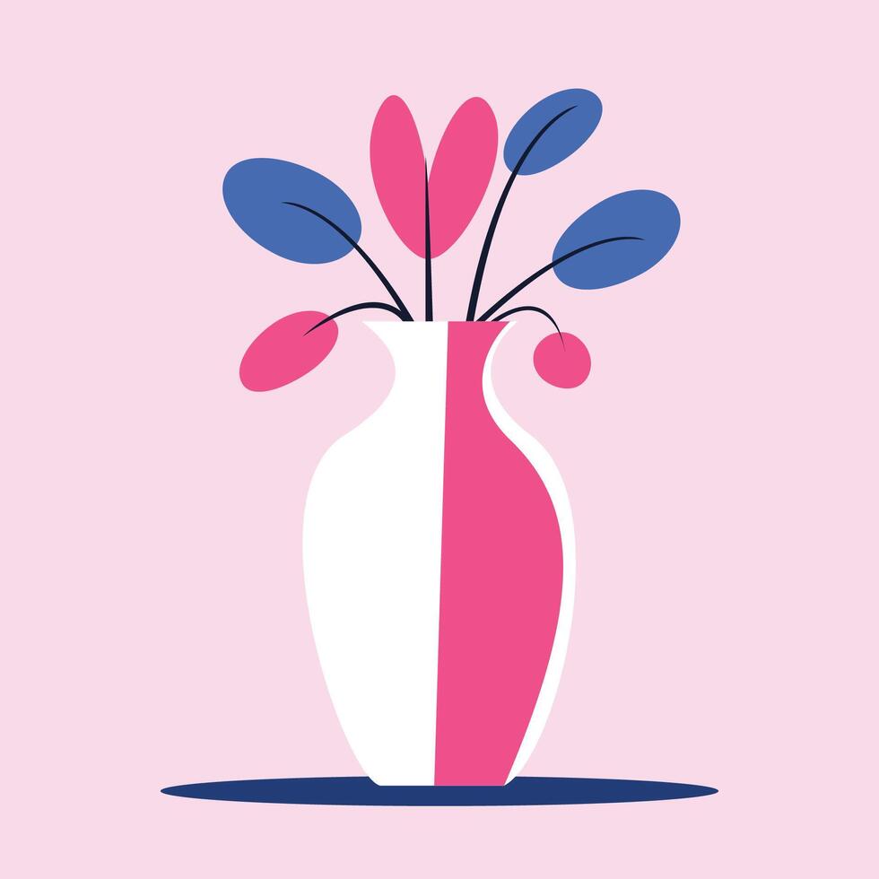 Vektor bunt Blume Blumensträuße im Vasen. Jahrgang Vektor botanisch Illustration, Boho Vase mit Blumen Satz. abstrakt Kompositionen. perfekt zum Notizbuch Abdeckung, Poster, Kunstdruck, Postkarte usw.