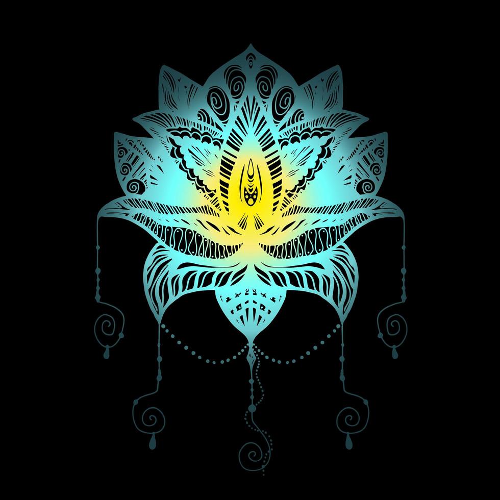 Blumen Lotus Tattoo vektor