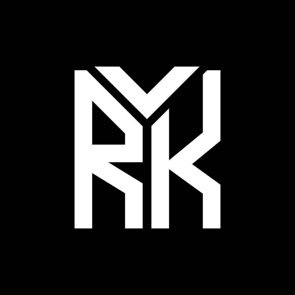 rk brev logotyp design på svart bakgrund. rk kreativ initialer brev logotyp begrepp. rk brev design. vektor