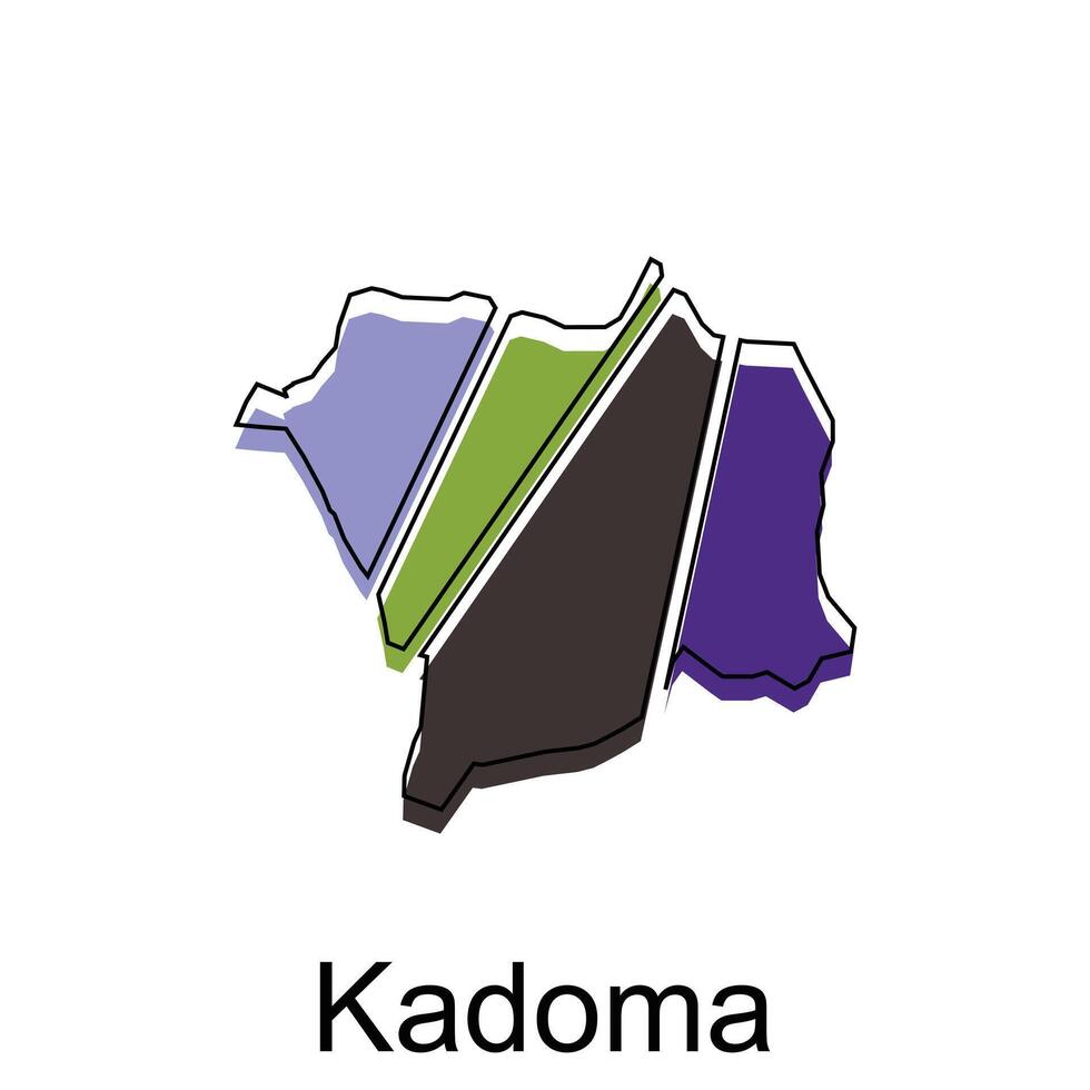 kadoma vektor värld Karta stad illustration. isolerat på vit bakgrund, för företag