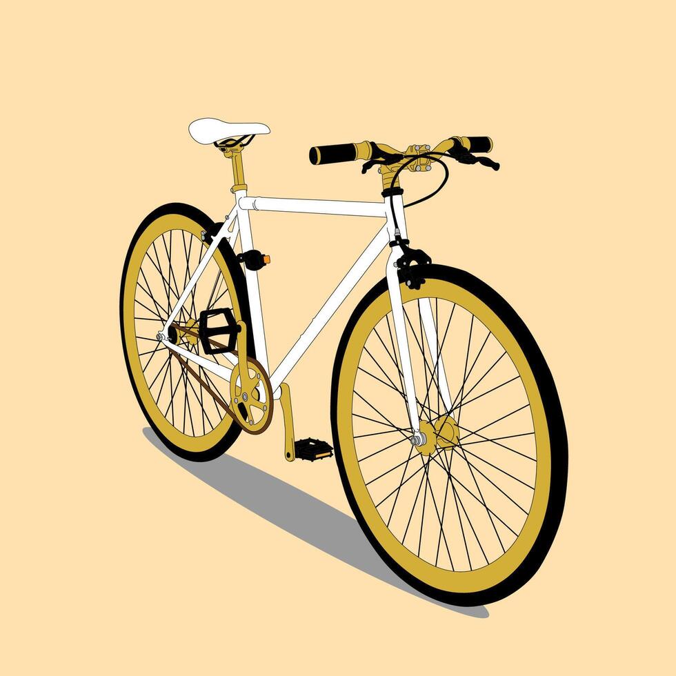 Berg Fahrrad oder modern Stadt mit V-Bremsen. mehrfache Geschwindigkeit Fahrrad zum Erwachsene. Vektor Illustration auf isoliert Hintergrund.