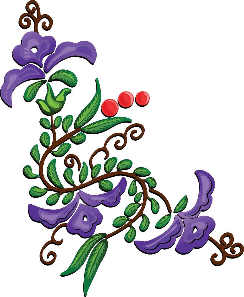 Illustration von lila Farbe schön Blume Pflanze Design Vektor Kunst
