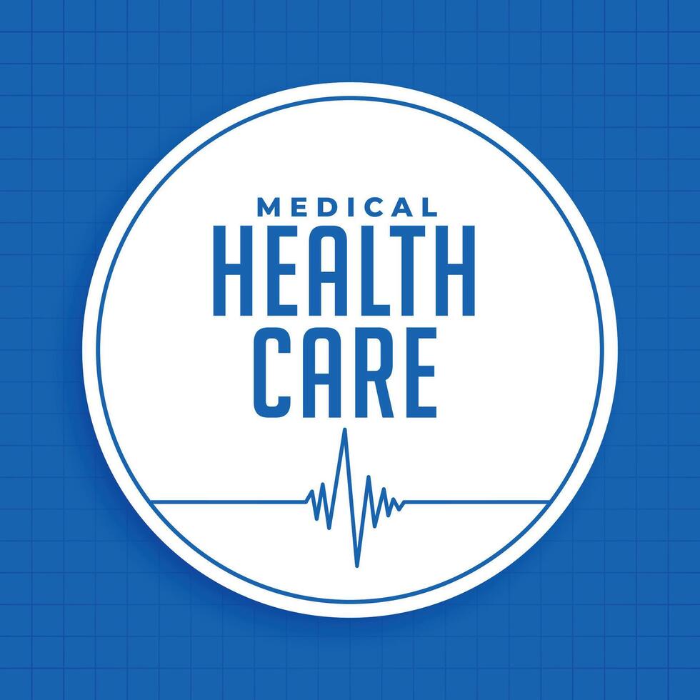 medica und ich Gesundheitswesen Wissenschaft Blau Hintergrund Design vektor