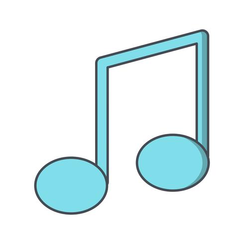 musik notering ikon vektor illustration