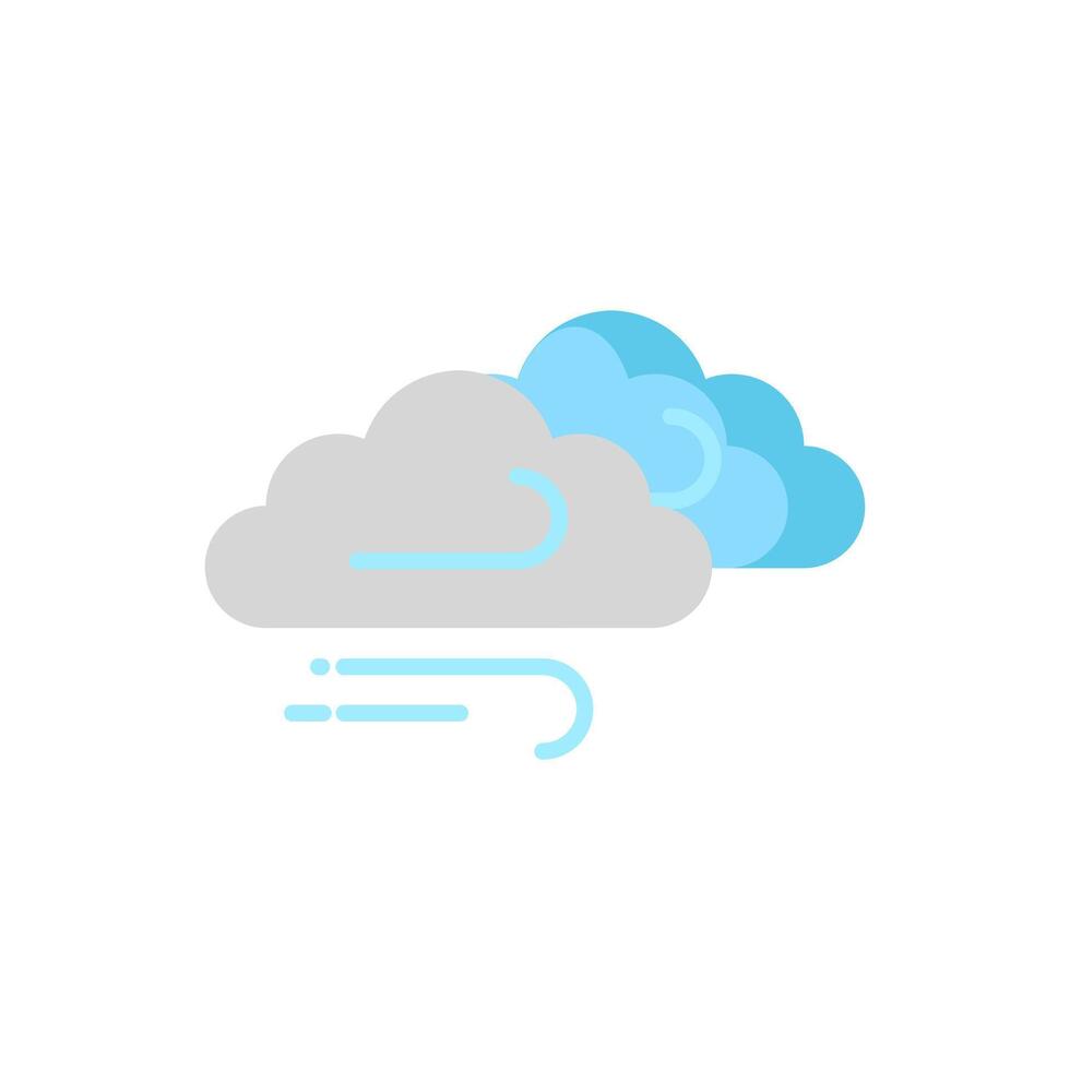 Wind Wolken Symbol, Wetter, Symbol isoliert auf Weiß Hintergrund, geeignet zum Webseiten, Blogs, Logos, Grafik Design, Sozial Medien, ui, Handy, Mobiltelefon Anwendungen. vektor