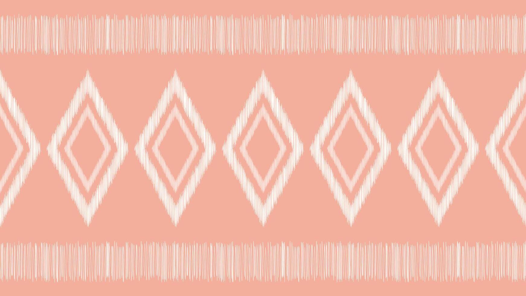 traditionell etnisk ikat motiv tyg mönster bakgrund geometrisk .ikat broderi etnisk mönster rosa pastell reste sig rosa bakgrund tapet. abstrakt, vektor, illustration.texture, ram, dekoration. vektor