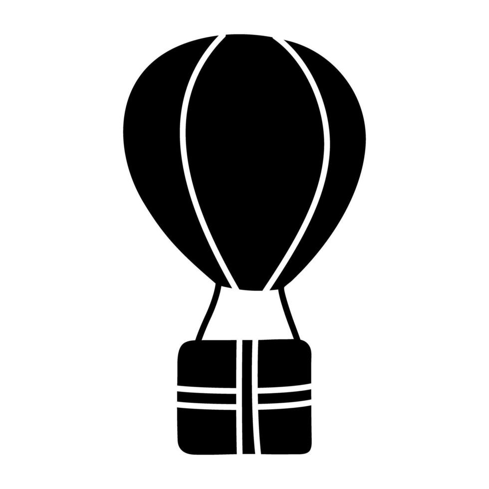 en skön design ikon av varm luft ballong vektor