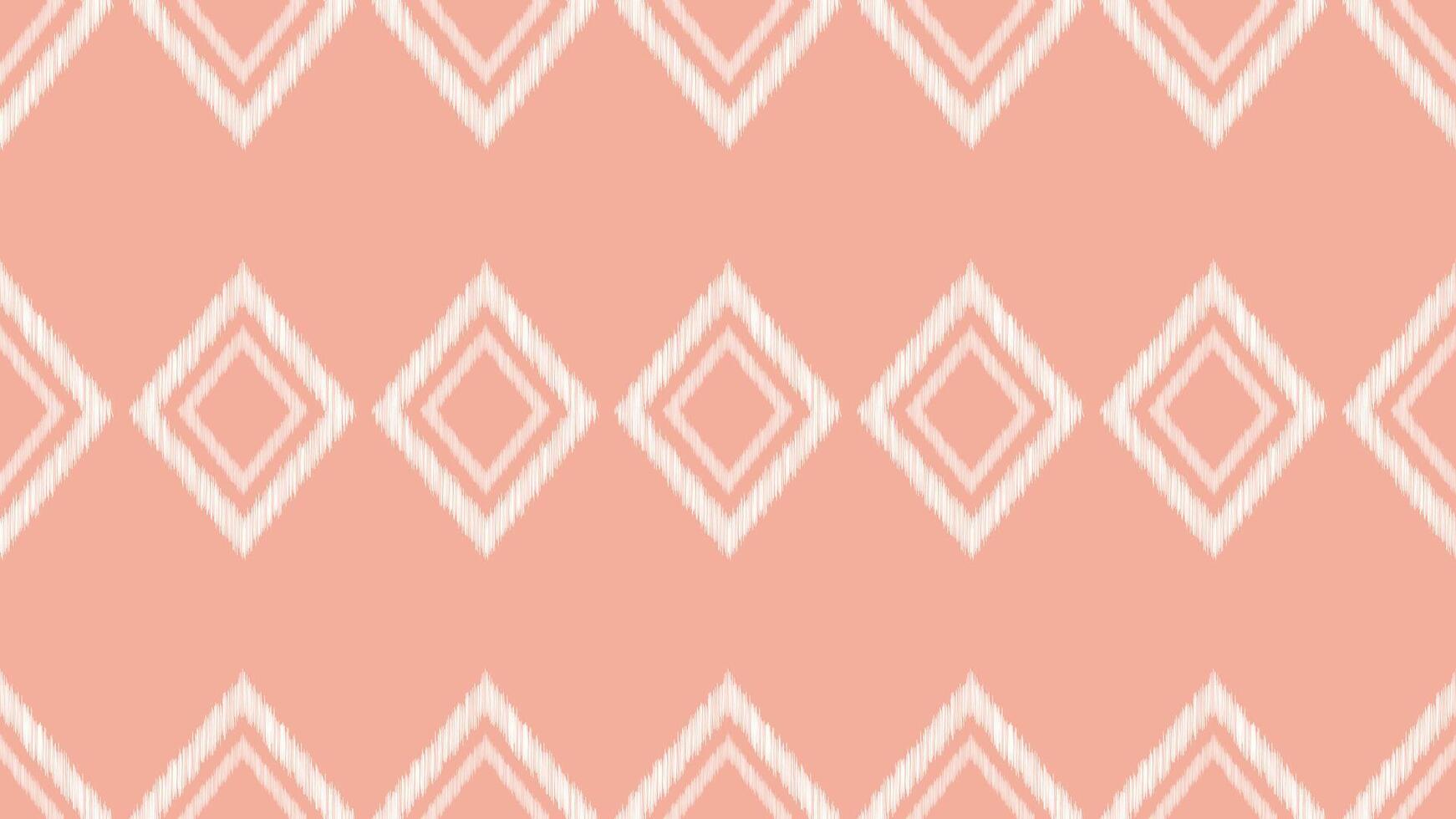 traditionell ethnisch Ikat Motiv Stoff Muster Hintergrund geometrisch .ikat Stickerei ethnisch Muster Rosa Pastell- Rose Rosa Hintergrund Hintergrund. abstrakt, Vektor, Illustration. Textur, Rahmen, Dekoration. vektor