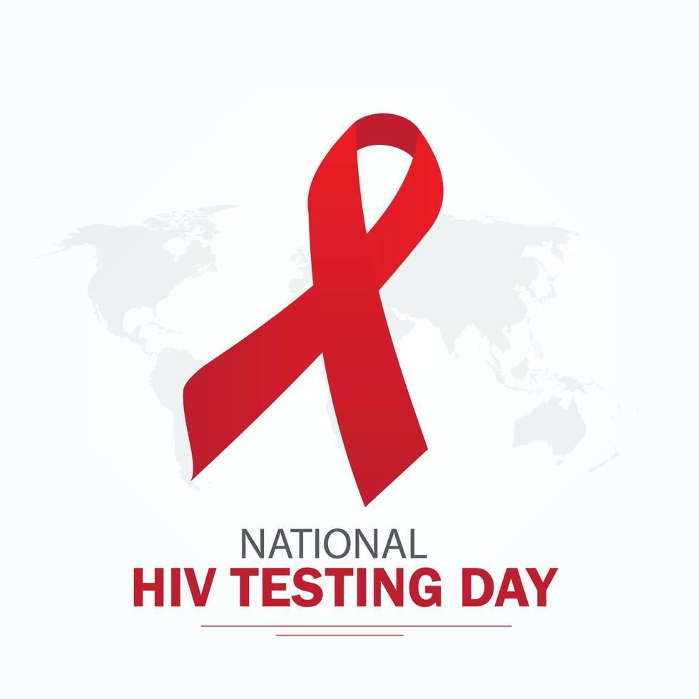 National hiv testen Tag Vektor Grafik ist großartig zum National hiv testen Tag Feierlichkeiten. eben Design. Flyer Design. eben Illustration. einfach und elegant Design