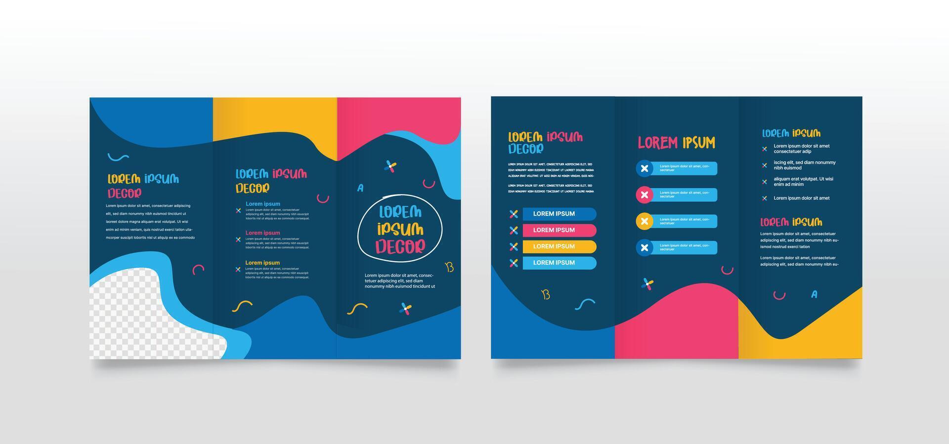 autism trifold broschyr mall. morden, kreativ och professionell broschyr vektor design. enkel och minimalistisk befordran layout illustration.