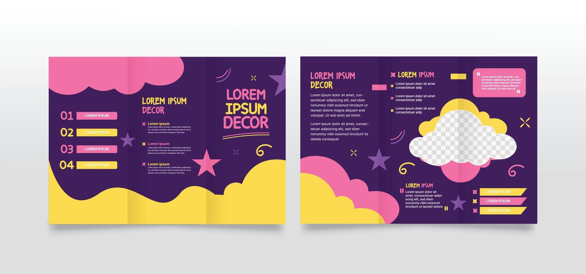 autism trifold broschyr mall. morden, kreativ och professionell broschyr vektor design. enkel och minimalistisk befordran layout illustration.