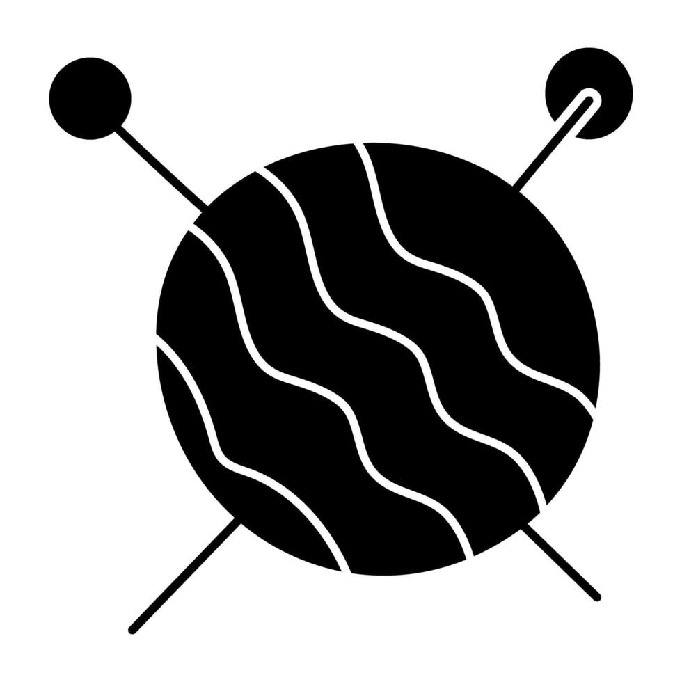 kreativ Design Symbol von Stricken Faden vektor