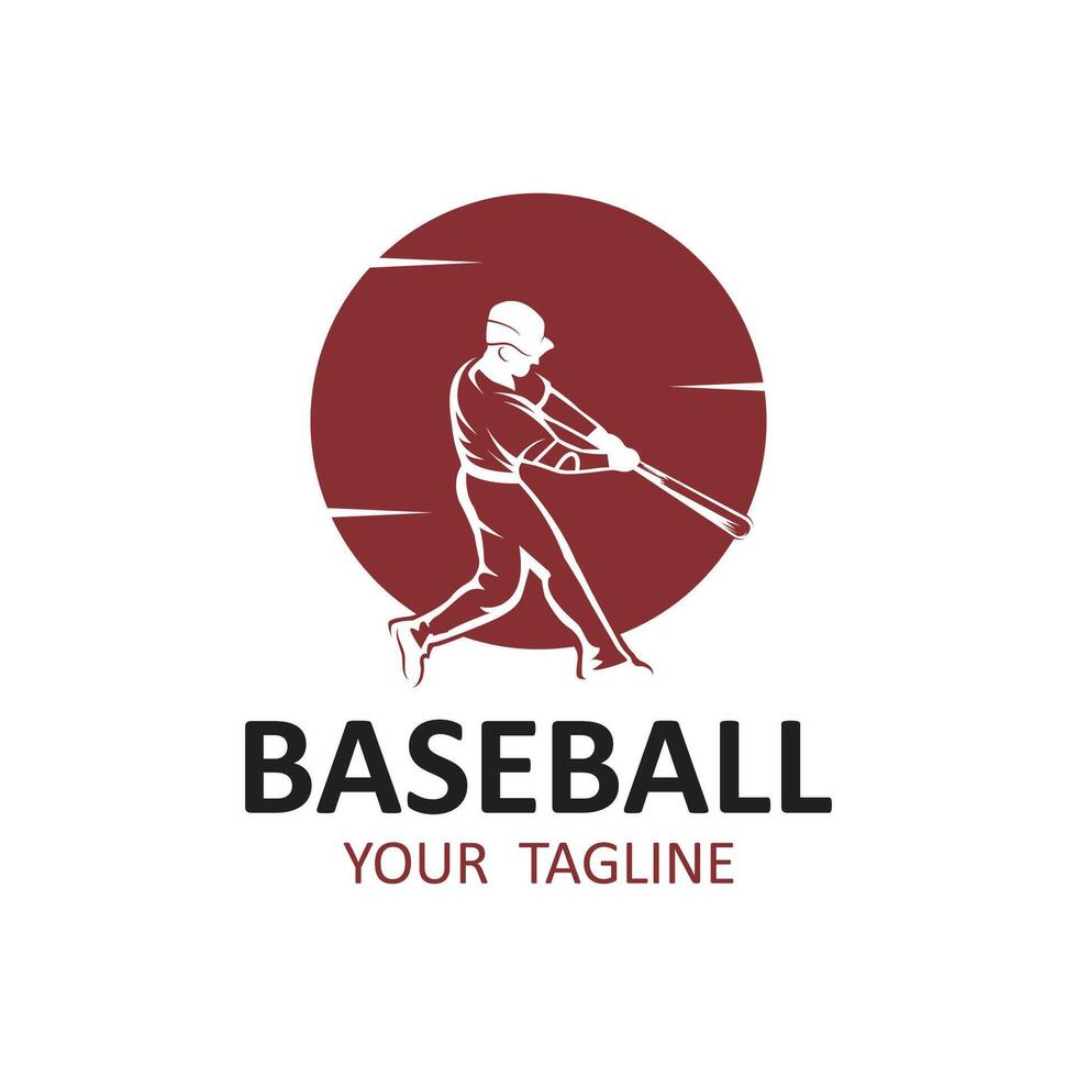 Baseball Logo Vektor, Baseball Abzeichen, Sport Logo, Team Identität, Vektor Illustration. geeignet zum verwenden wie ein Sport Verein oder Gemeinschaft Logo