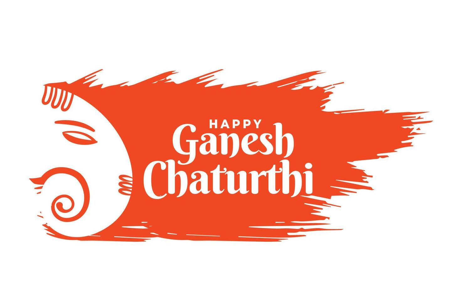 indisch Herr Ganesha Festival Karte im kreativ Stil vektor