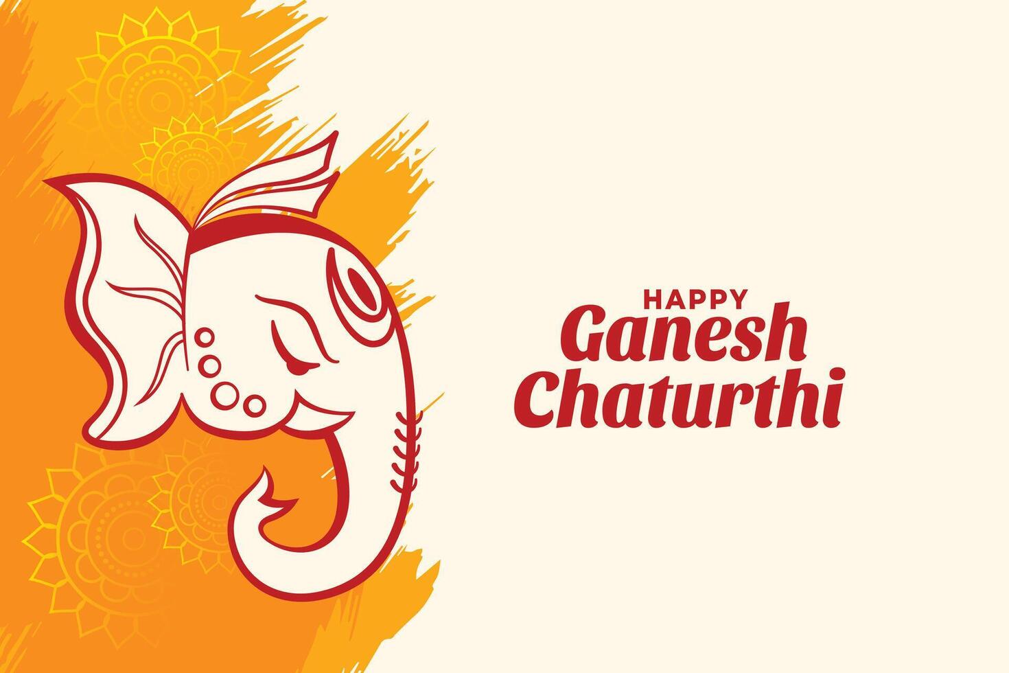 glücklich Ganesh Chaturthi mahotsaw Festival Karte Design vektor