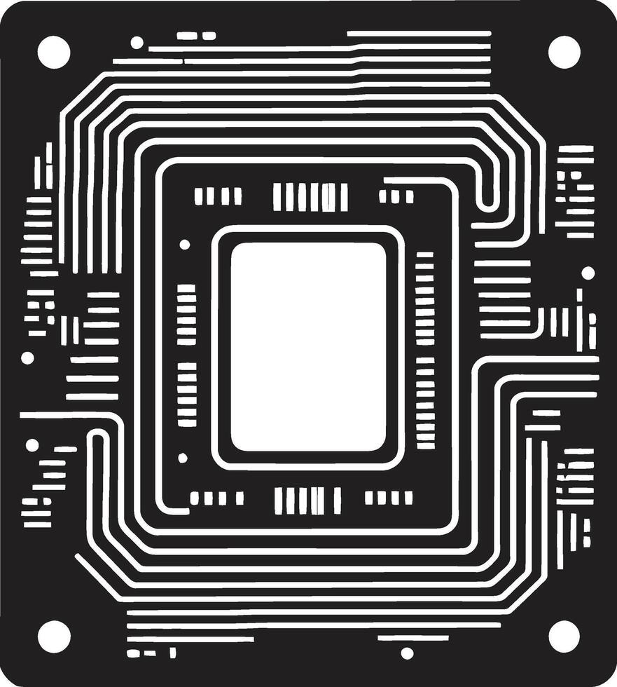 nanovision Präzision Chip Symbol Pixelpuls dynamisch Chip Vektor