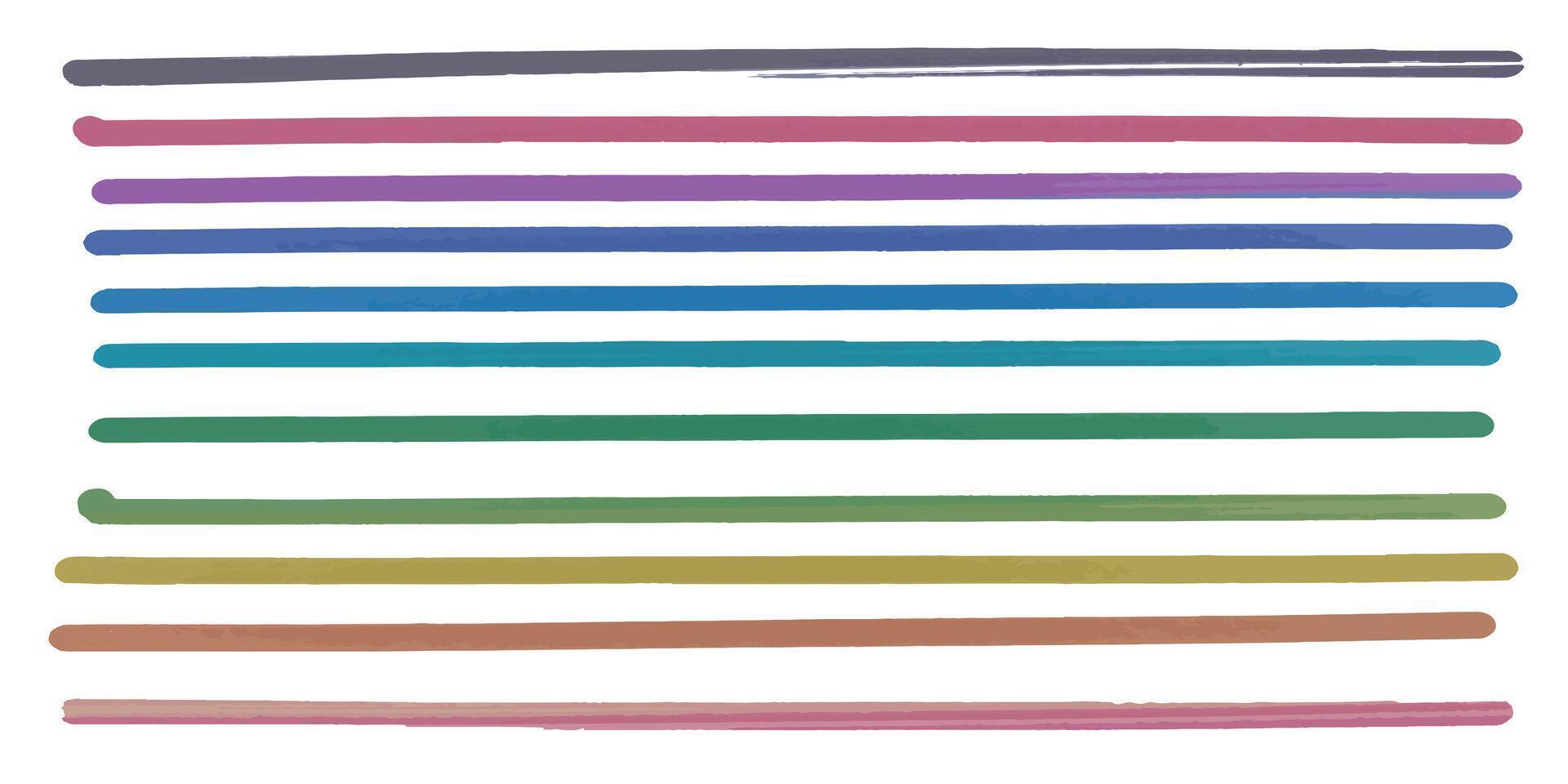 einfach farbig Linien Vektor zum Design Element.