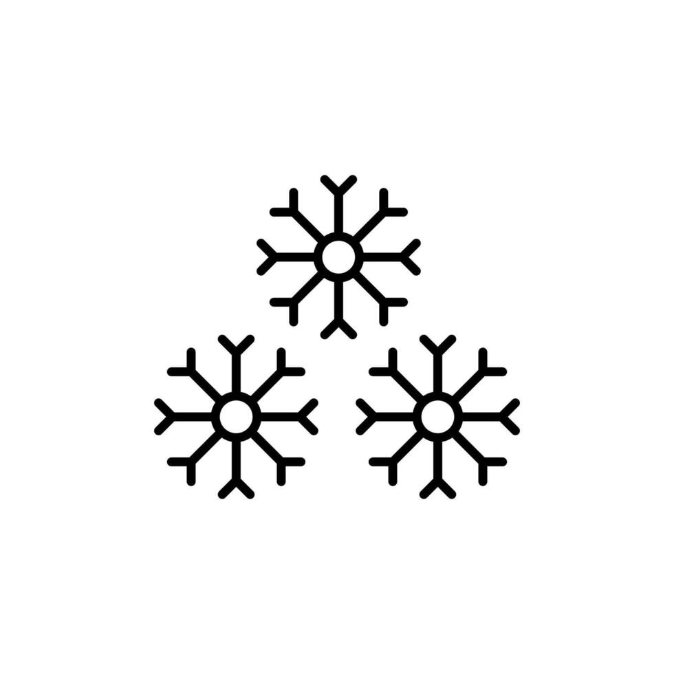 Schneeflocke Symbol Grafik, Schneefall, Symbol isoliert auf Weiß Hintergrund, geeignet zum Webseiten, Blogs, Logos, Grafik Design, Sozial Medien, ui, Handy, Mobiltelefon Anwendungen. vektor