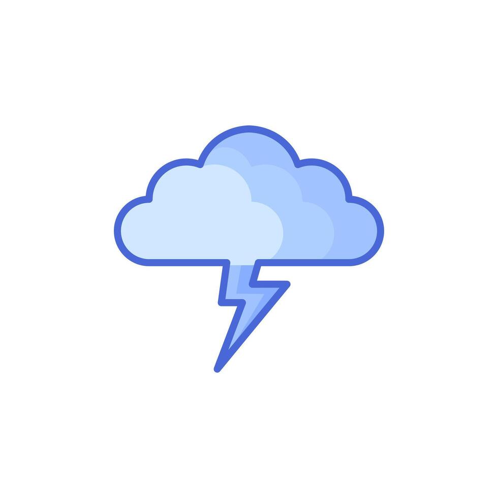 Symbol Gewitterwolken, Sturm, isoliert Symbol auf Weiß Hintergrund, geeignet zum Webseiten, Blogs, Logos, Grafik Design, Sozial Medien, ui, Handy, Mobiltelefon Anwendungen. vektor