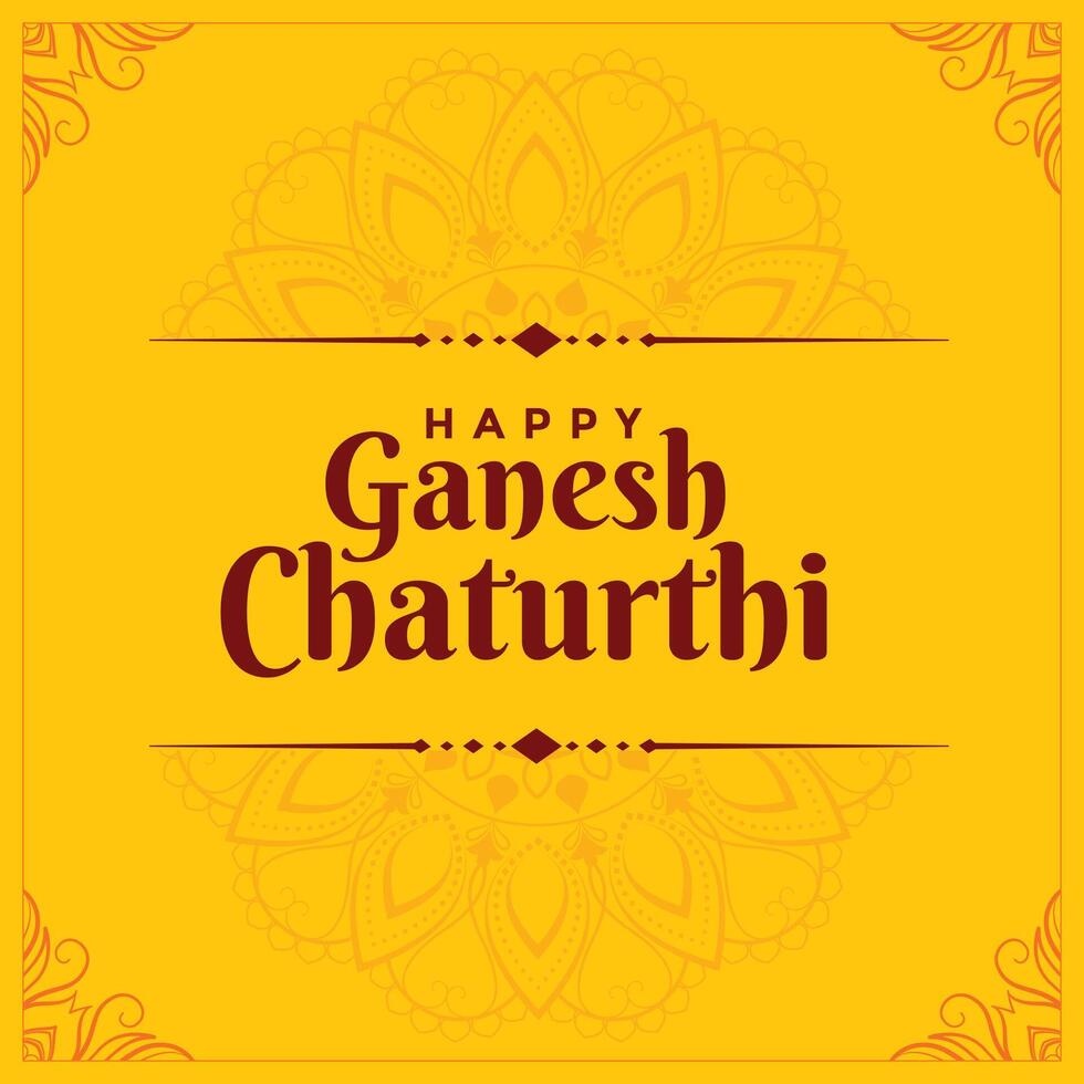 glücklich Ganesh Chaturthi Festival Karte Hintergrund Design vektor