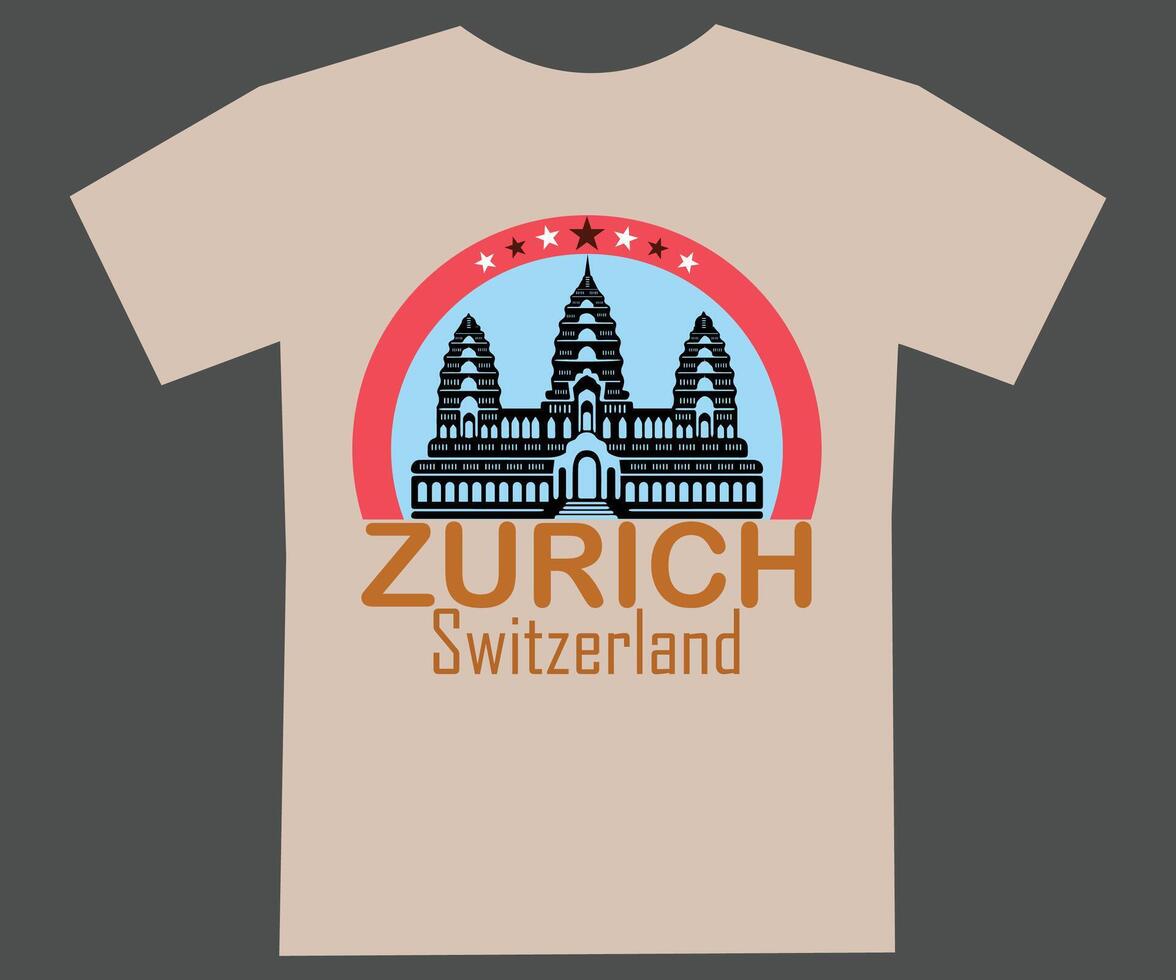 Festival im Zürich Schweiz t Hemd Design eps Datei vektor