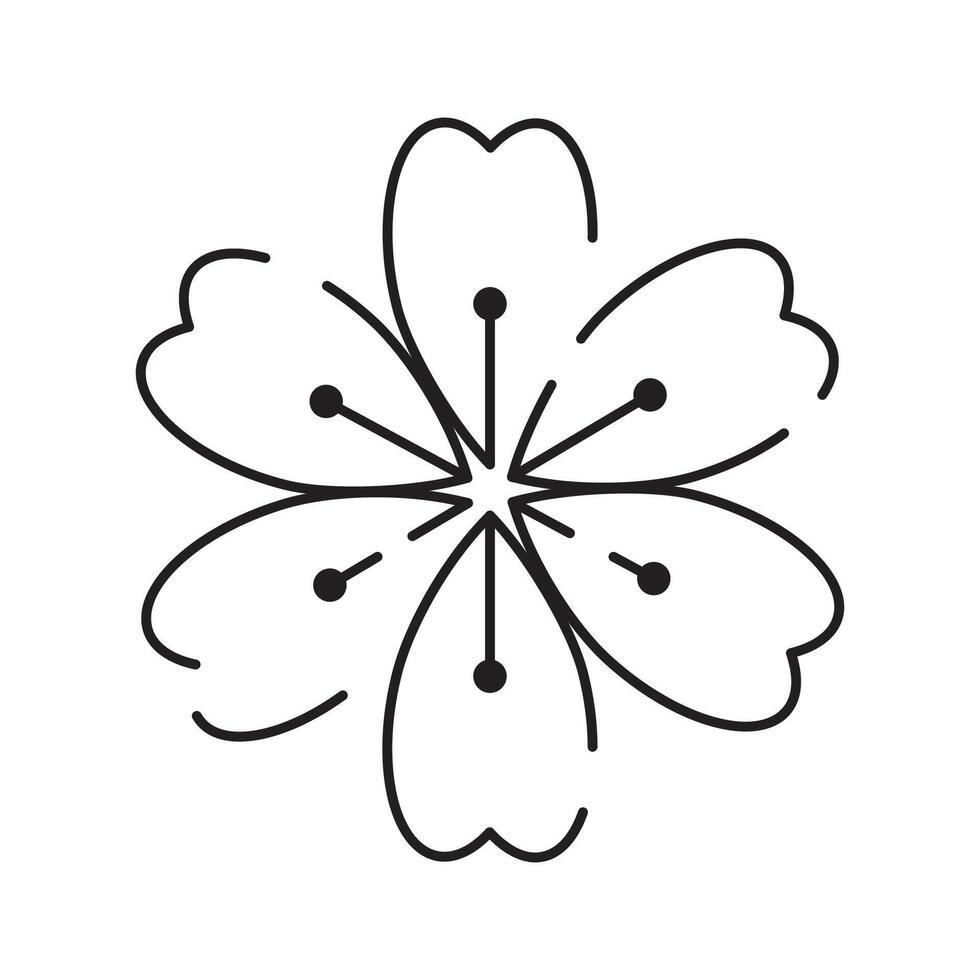 vår blommor linje ikon. skog ormbunke eukalyptus konst lövverk naturlig löv örter. dekorativ skönhet elegant illustration för design hand dragen blomma. vektor