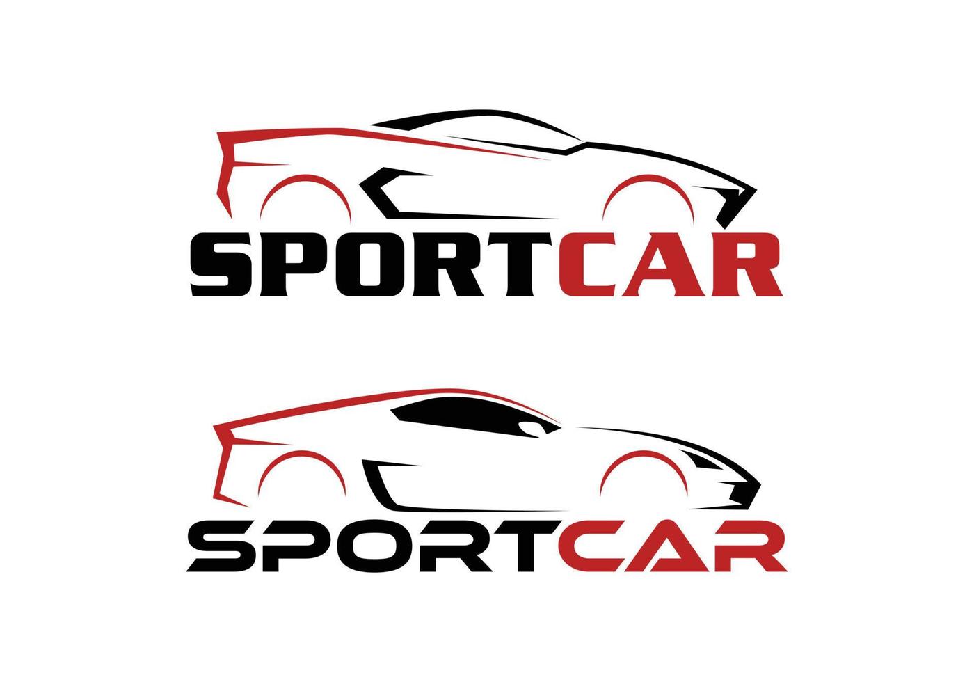 Logo-Design-Konzept im Zusammenhang mit Supersportwagen vektor