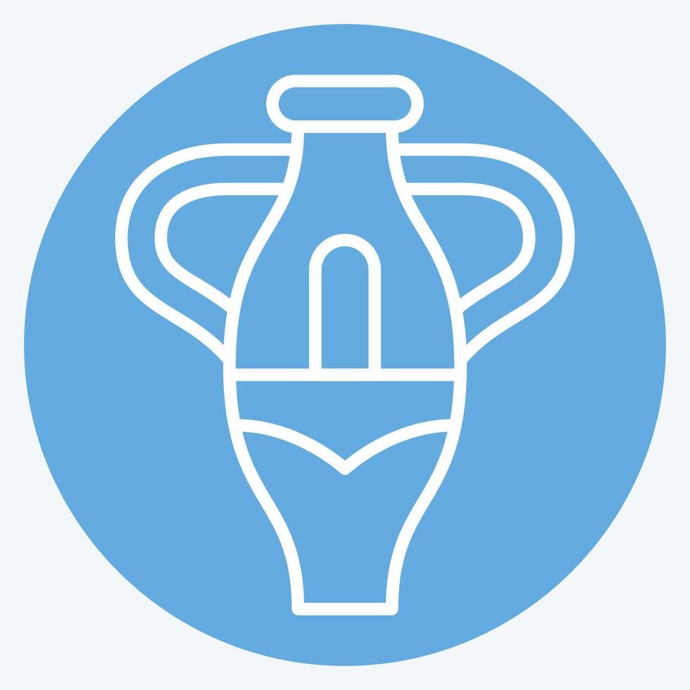 ikon vas. relaterad till söder afrika symbol. blå ögon stil. enkel design illustration vektor