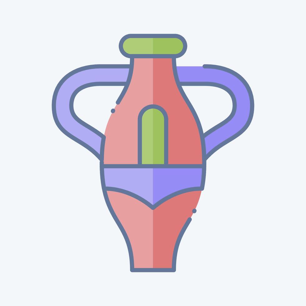 Symbol Vase. verbunden zu Süd Afrika Symbol. Gekritzel Stil. einfach Design Illustration vektor