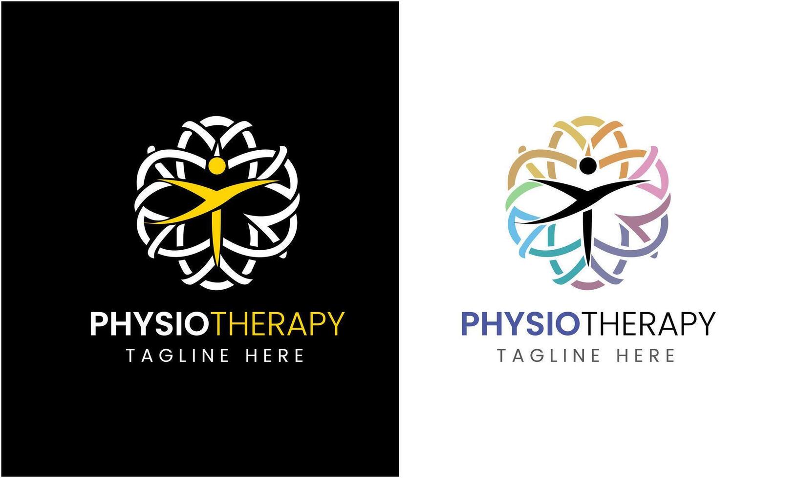 ai generiert Physiotherapie Vektor Symbol Zeichen Symbol Logo Design Vorlage