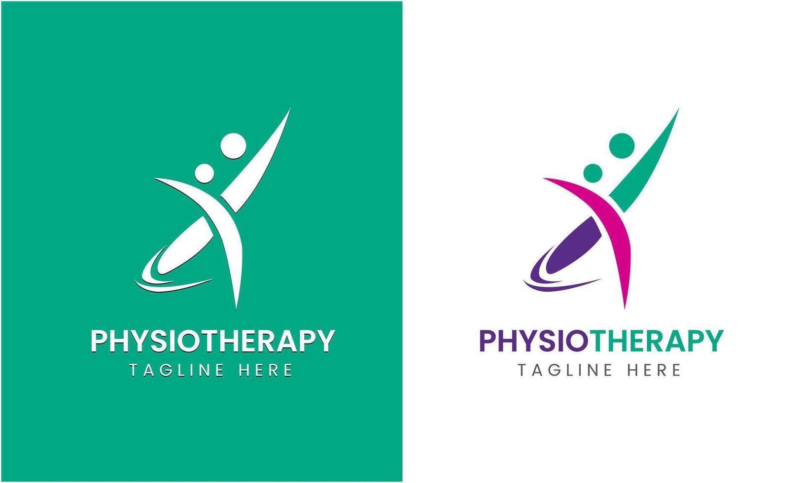 ai generiert Physiotherapie Vektor Symbol Zeichen Symbol Logo Design Vorlage