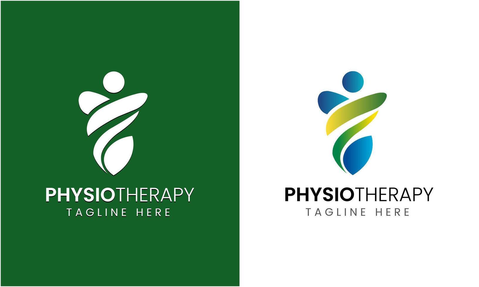 ai generiert Physiotherapie Vektor Symbol Zeichen Symbol Logo Design Vorlage