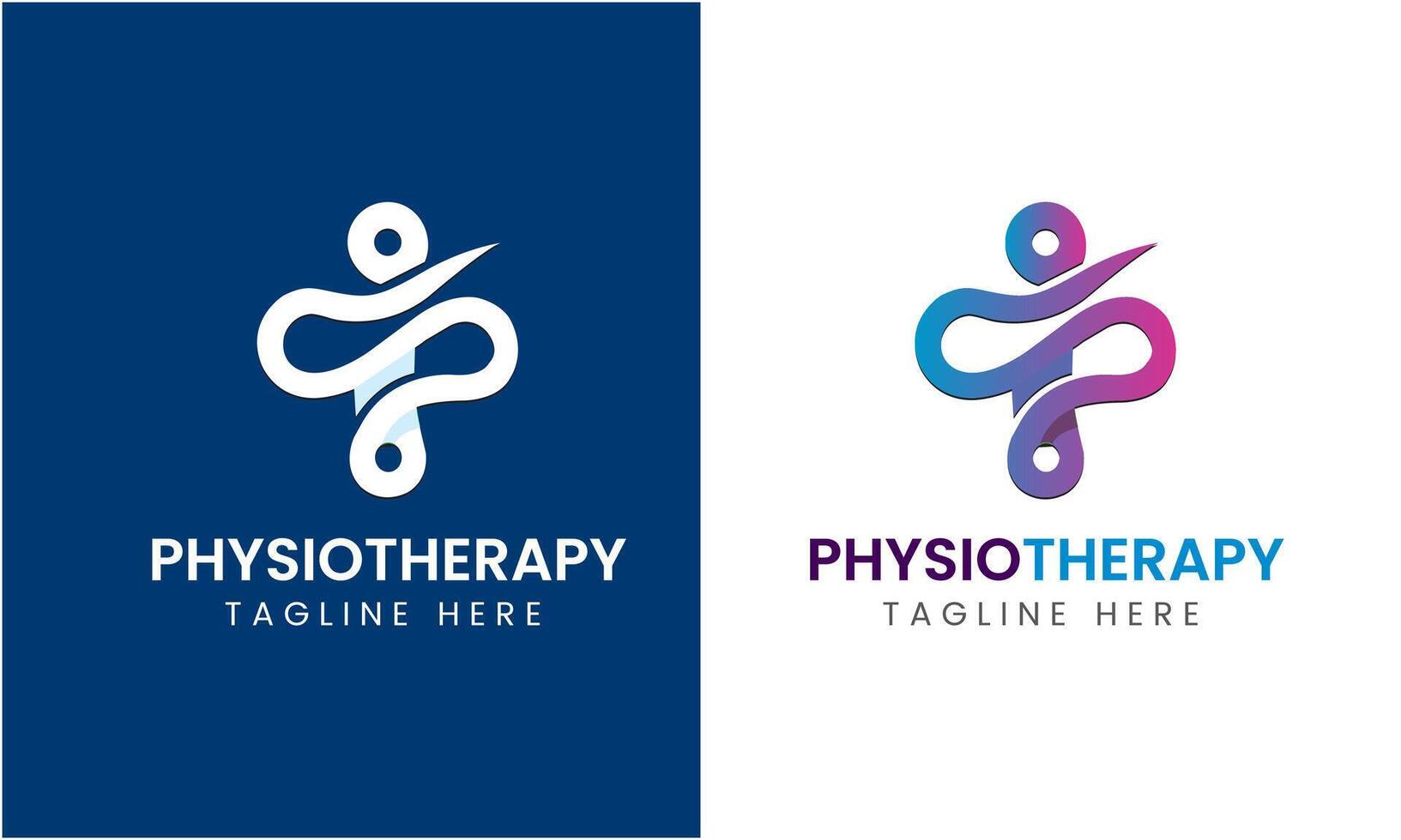 ai generiert Physiotherapie Vektor Symbol Zeichen Symbol Logo Design Vorlage