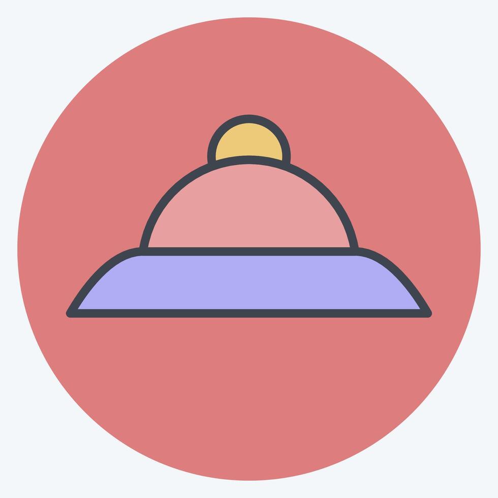 ikon hatt. relaterad till söder afrika symbol. Färg para stil. enkel design illustration vektor
